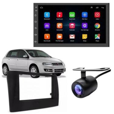 Imagem de Central Multimidia Android Auto Fiat Stilo Moldura + Câm Preto - First