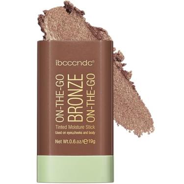 Imagem de MEICOLY Bastão Bronzeador Cremoso, Maquiagem De Contorno Com Iluminador Natural, Facial, Contorno, Modelagem Rosto Edificável, À Prova D'Água, 04 Brilho Praia