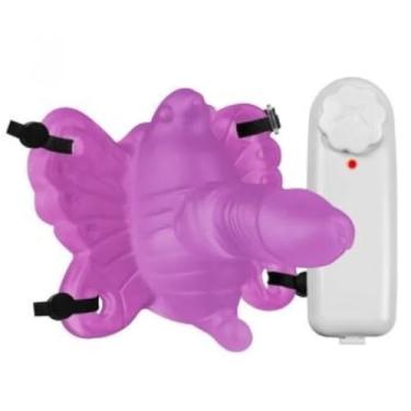 Imagem de Vibrador Butterfly Estimulador Feminino Com Mini Pênis Brinquedo Sexual Borboleta Portátil Discreto [ROXO]