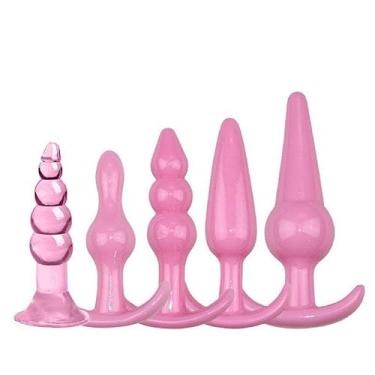 Imagem de Kit 5 Plug anal Diferentes Tamanhos Escalonados Em Silicone