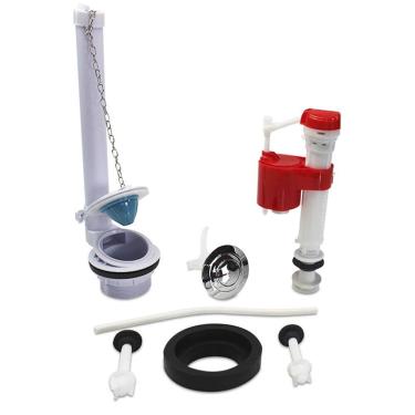 Imagem de Kit Reparo Completo Caixa Acoplada Acionamento Superior Banheiro Privada Vaso Sanitario Drenagem Botao Descarga