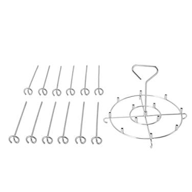 Imagem de Generic Porta de Espeto Vertical, Múltiplos Espetos Verticais de Fryer Stand Stand Washer Lavar Louça Seguro Aço Inoxidável Não Tóxico Fluxo Ar para Churrasco