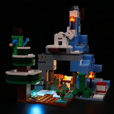 Imagem de VONADO Kit de luz LED – compatível com Minecraft Frozen Peaks 21243, kit de iluminação DIY (sem modelo Lego, apenas luz)