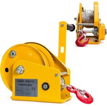 Imagem de Heavy Duty Hd Wih Com Cabo D Freio, 1200lbs/1800lbs, Mual Hd Crk Boat Gear Trailer Wih Com Gancho, 8m/15m/20m/30m, Ótimo Para Esfolar Veados, 20m, 1800lbs