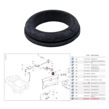 Imagem de borracha Anel Cilindro Fechadura Tampa Traseira Strada 2008 2020 - Fia