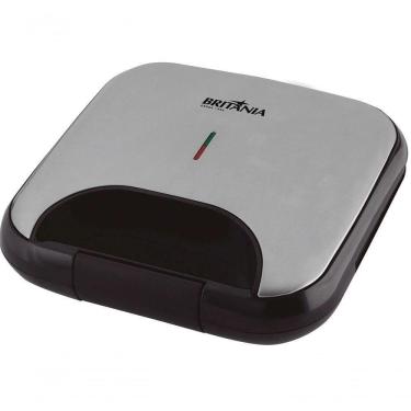 Imagem de Grill Britania Inox Preta 750w 220V Faz 2 Sanduiches Antiaderente