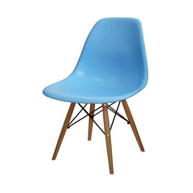 Imagem de Cadeira De Jantar Design Eiffel Charles Eames Dkr Azul Claro
