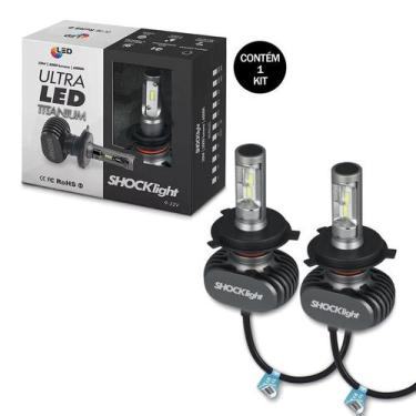 Imagem de Par lâmpada ultra led titanium h4 6000k 12v 50w 5000lm - SCHOCKLIGHT 