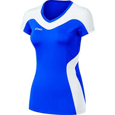 Imagem de ASICS Camisa feminina Rocket (azul-royal/branca), média