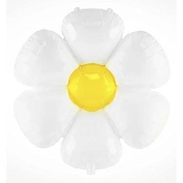 Imagem de Kit 10 Balões Flor Margarida Branca Balão Decorativo para Festa, Aniversário, Casamento, Jardim, Festa Infantil, Painel, Decoração de Mesa (BRANCA, 18" (45cm))