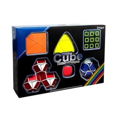 Imagem de Kit Série 6 Cubos Mágicos Profissionais, Conjunto com Diferentes Formas Geométricas, Brinquedo Educativo, Diversão nas férias, Aprimora concentração e Raciocinio Logico