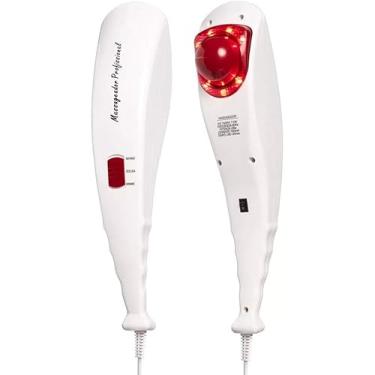 Imagem de Massageador Profissional Eletrico Portátil Infravermelho Vibratorio com Ponto de Percussão para Alívio de Dores Musculares Relaxamento e Terapia em Casa 110v