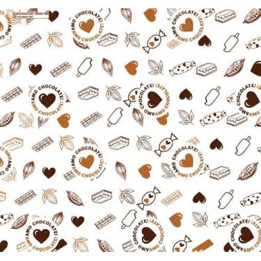 Imagem de Papel Manteiga AMO CHOCOLATE 20x20cm 500 UNIDADES