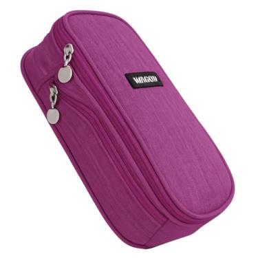 Imagem de Estojo Box Escolar com Divisória Organizador (ROXO)