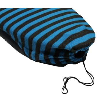 Imagem de DORSAL Capa de meia para prancha de surfe - Bolsa protetora ultraleve para o dia a dia para sua prancha de surfe, poliéster elástico azul e cinza, 2,5 m