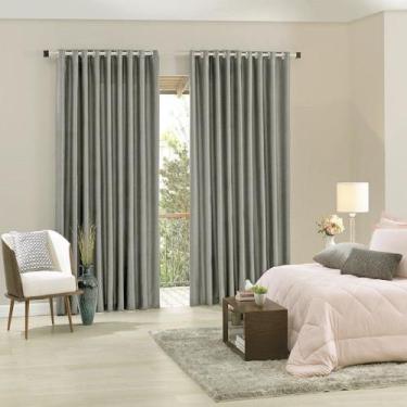 Imagem de Cortina Corta Luz Tecido Blend Bella Janela 1,70m x 3m Largura - Nude