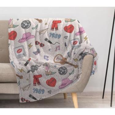 Imagem de Allenjoy Cobertor de música pop queen artista manta sofá cama decoração sala de estar macio durável lavável 144.8 cm x 127.0 cm SC00009-004