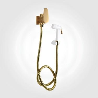 Imagem de Ducha Higiênica Com Derivação Dn15 Led Dourado Fosco Perflex