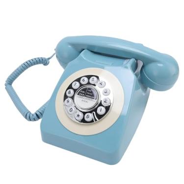 Imagem de EBTOOLS Linha Fixa Retro, Telefone Antiquado Vintage, 1 Redial -chave, Volume Ajustável, Campainha Mecânica Clássica, Telefone para Casa, Escritório, Hotel