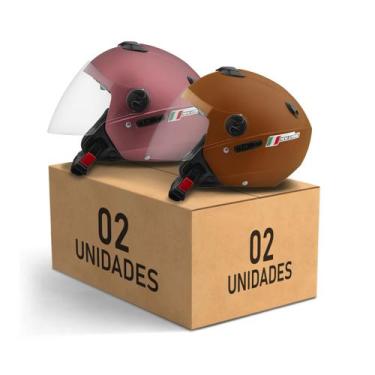 Imagem de Kit 2 Capacete Aberto New Atomic Elite Masculino Feminino Pro Tork, RO