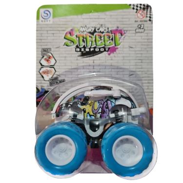 Imagem de Carrinho Fricção Monster Truck 1:64 Escala Radical Suspensão Off Road Azul 13