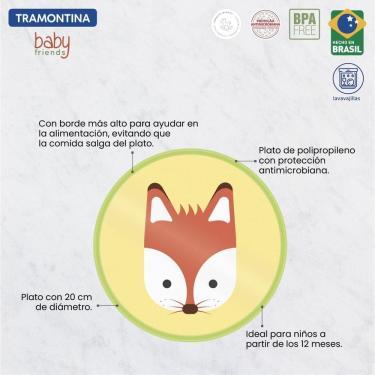 Imagem de Prato Infantil Tramontina Baby Friends Em Polipropileno Verde