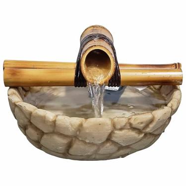 Imagem de Fonte De Água Resina e Bambu Natural Biqueira Pequena 110220