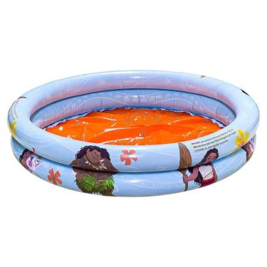 Imagem de Piscina Infantil Inflável 21L Moana 25 Bolinhas + Bomba