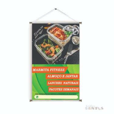 Imagem de Banner pronto Marmita Fit BA 565A medida 45x70 cm arte Pronta