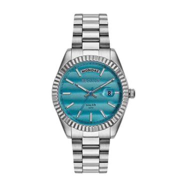 Imagem de Relógio Seculus Long life Azul Feminino 77323L0SVNA2