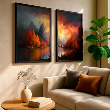 Imagem de Quadro Decorativo Viva Com Moldura | Placa Decorativa Frase Motivacional Vida Otimismo Felicidade