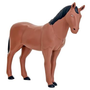 Imagem de Boneco Cavalo New Farm Max Realista Em Vinil 30 Cm Brinquedo Educativo