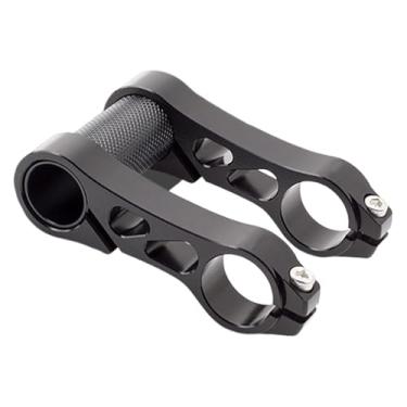 Imagem de harayaa Extensores de guidão de bicicleta, extensão de guidão, resistentes, ajustáveis, suporte, extensores de elevação de mesa de bicicleta para ciclismo, Preto