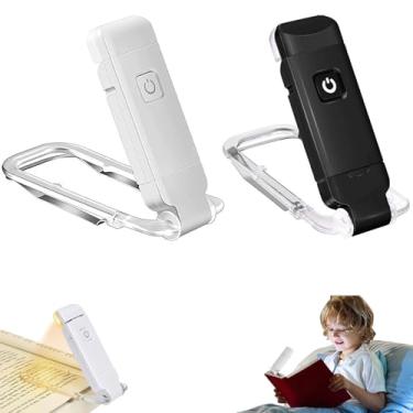 Imagem de Luz de Leitura para Livro Clip, Mini Luminaria para Leitura de Livros,LED Recarregável USB, 3 Níveis de Brilho, Portátil Sem Cabos, Bateria Longa Duração, Ideal para Ler à Noite
