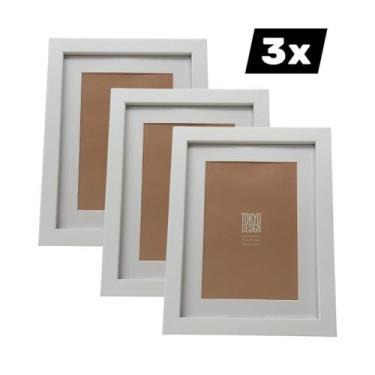 Imagem de Kit 3 Porta Retrato Parga 15x20 Moldura Foto Paspatur Quadro - Tokyo D