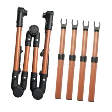 Imagem de Bothyi Acessório para alça de vagão, alça de empurrar dobrável, leve, removível e confortável, peças de reposição, fácil instalação, Laranja