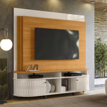 Imagem de Home Theater Hanso 2 Portas Deslizantes 4 Nichos MDP até 65 Cinamomo/O