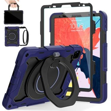 Imagem de ROISKIN Capa para iPad Pro 11 4ª 3ª 2ª geração (2022 2021 2020 2018) com protetor de tela para meninos [proteção contra quedas de 4,5 metros] Capa para iPad Air 5ª 4ª geração (2022 2020) 10,9 polegadas com suporte 360