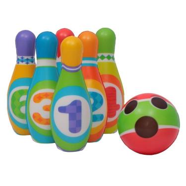 Imagem de Kit de Boliche Soft Infantil com 7 Peças - Zippy Toys