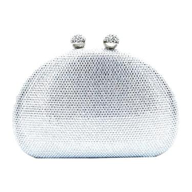Imagem de UMREN Bolsa feminina de strass brilhante para noite bolsa de mão de cristal clutch com glitter em forma de concha bolsa de ombro para casamento formatura, Prata