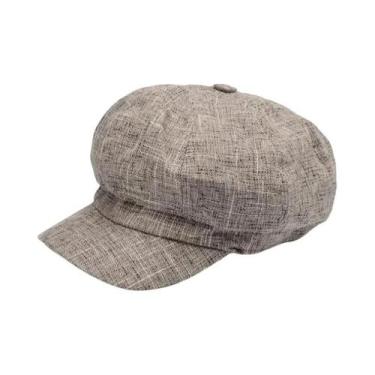 Imagem de Chapéu Cokê Unissex - Chapéu Octagonal Vintage para Outono/Inverno, Ci