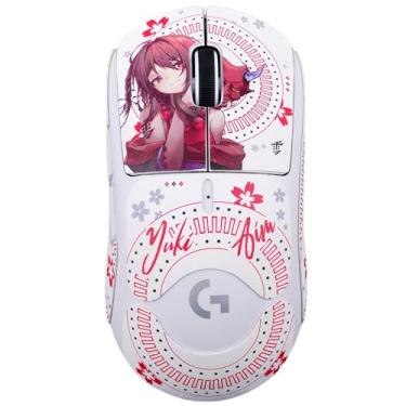 Imagem de Fita adesiva para mouse com cobertura total para Logitech G PRO X Superlight autoadesiva, pré-cortada, resistente ao suor, kit de atualização profissional (Yuki-White, para G PRO X Superlight 1 e 2)