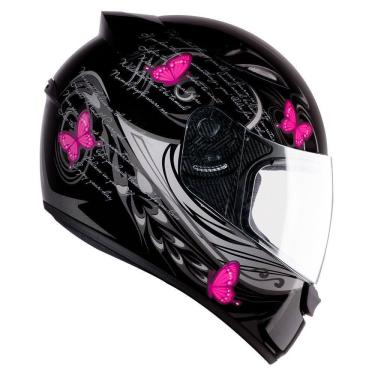 Imagem de Capacete Moto Feminino Ebf New Spark Borboleta Fechado
