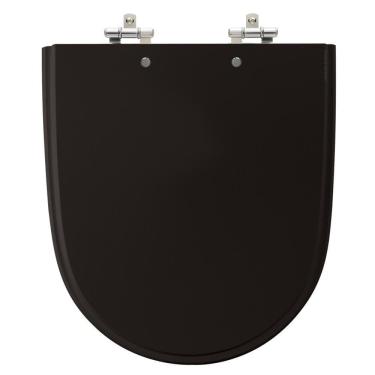 Imagem de Assento Laqueado Mondiale Preto Tampa Para Vaso Celite