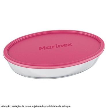 Imagem de Assadeira Refratária Oval Marinex 3,2 Litros com Tampa