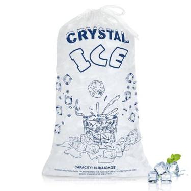 Imagem de Sacos de gelo ENNIYU 3,6 kg com cordão, pacote com 50 sacos de gelo de