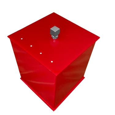 Imagem de Lixeira Em Acrílico Quadrada Com Strass Cereja Decor Acrílicos