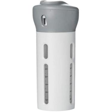 Imagem de Dispenser Garrafa 4 Em 1 Loção Portátil Shampoo Gel Cremes Cinza Viage