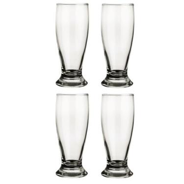 Imagem de Jogo 4 Copos Vidro Transparente Munich 200ml Chopp Bar Nadir - NADIR F