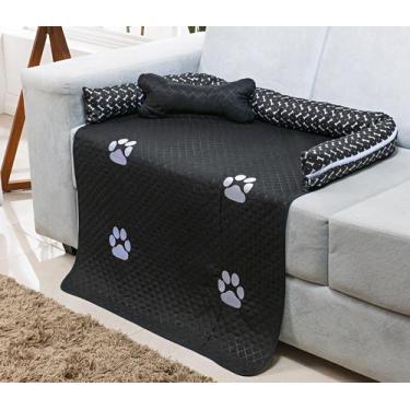 Imagem de Protetor de Sofá Pet 2 Peças Tamanho G Bordado E Matelado - Cortinas I